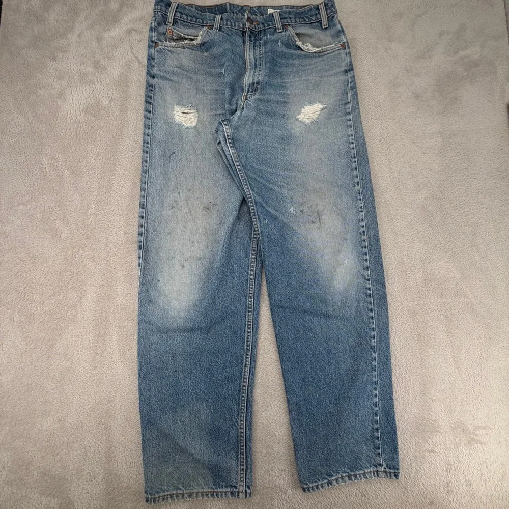 Vintage Levi's Mens 550 Relaxed Fit 36x33 Blue Preowned Distressed Made in USA